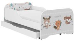Wooden Toys Miki Gyermekágy 140x70 cm Ingyenes Matraccal, Ágyneműtartó Nélkül - Erdős