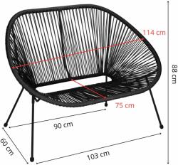 SPRINGOS Gf0088 kerti kanapé 114 x 82 x 87 cm (GF0088)
