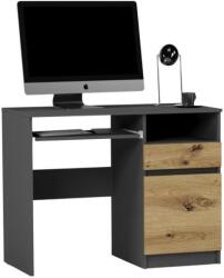 Mobene Modern Számítógépasztal N35 - Antracit - Artisan Tölgy