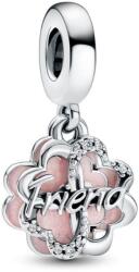 PANDORA Moments 792245C01 Négylevelű lóhere barátság dupla függő charm (Ag 925/1000, 3, 5 g)