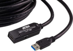 ATEN Cablu prelungitor, Aten, 10 m, USB 3.2, Negru (ue331c)