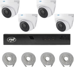 PNI Pachet supraveghere video NVR POE PNI House IP710J 4 camere PNI IP505J 5MP si 4 cabluri UTP CAT6 20 metri incluse (pni-ip710-4ip5)