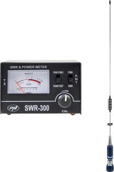 PNI Antena CB PNI ML75 75 cm 300W rabatabila si reflectometru PNI SWR-300 pentru masurare SWR negru (pni-ml75-r300) Statii radio