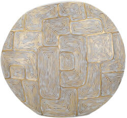  Eclips gyanta váza geometriai mintával arany/fehér 48x13x44, 5 cm