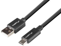 Lanberg Кабел Lanberg USB-C(M) -> USB-A(M) 2.0 cable 1m QC, black BOX (CA-USBO-15CU-0010-BK) - Allstore