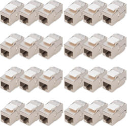ASSMANN Jack Keystone Digitus CAT 6A blindat set 24 bucati argintiu (dn-93615-s-24)