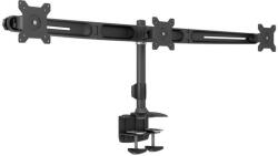 Multibrackets M VESA Desktopmount Triple Desk Clamp monitortartó állvány, 3x15-24" , monitoronként max. 8kg, fekete