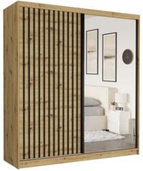  Tivaro I. Gardróbszekrény, Tükörrel 203x218x60 cm - Artisan