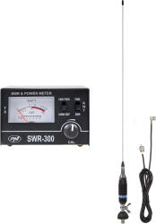 PNI Antena CB PNI S9 120 cm cu fluture cablu RG58 de 4m si reflectometru PNI SWR-300 pentru masurare SWR (pni-s9c-r300) Statii radio