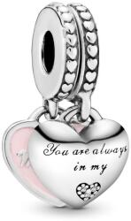 PANDORA Moments People 792072EN40 Anya és lánya szív alakú függő charm (Ag925/1000; 3 g)