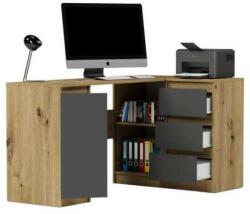 Mobene Modern Sarok Számítógépasztal N12 - Artisan Tölgy - Antracit