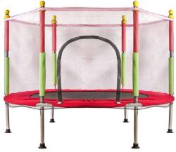  Gyermek kerti trambulin hálóval 140cm piros (KX3936)