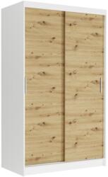  Tolóajtós Gardróbszekrény VEGA III. 120x200x60 cm - Fehér, Artisan
