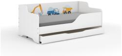  Lilu Gyerekágy Laminált Oldallal 160x80 cm Matraccal És Ágyneműtartóval - Járgányok