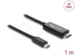 Delock Koaxiális USB-C - HDMI fonott kábel 4K60 Hz 1m (81703) (81703)