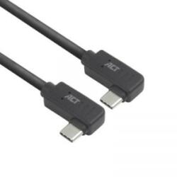 ACT USB-C - USB-C kábel 90°-ban döntött csatlakozókkal 0, 5m fekete (AC7486) (AC7486)