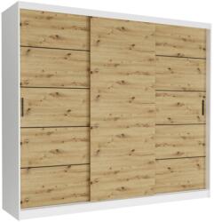  Norvio IV. Gardróbszekrény 250x218x60 cm - Fehér, Artisan