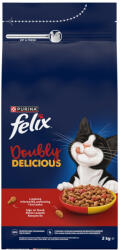 FELIX Felix Doubly Delicious felnőtt macskaeledel finom marhahús- és csirkehúskeverékkel 2 kg