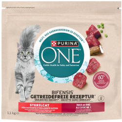 ONE PURINA ONE Bifensis Sterilcat felnőtt macskaeledel, marhahússal dúsított, 1, 1 kg
