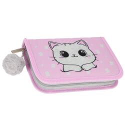  Kitty Plus cicás felszerelt kihajtható tolltartó - szürke, pink (551896)