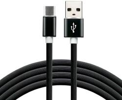 everActive szilikon telefonkábel USB-C/USB-C/Type-C, gyorstöltés, 3A, 1m, fekete (90034)