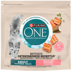 ONE PURINA ONE Bifensis Adult Cat felnőtt macskáknak szánt, lazacban gazdag macskaeledel 1, 1 kg