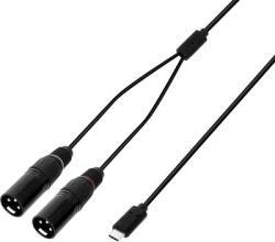 Adam Hall Cables 3 STAR Y MM USB-C 0150 Y-kábel | 2 x XLR papa - USB-C | 1, 5 m