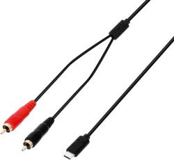 Adam Hall Cables 3 STAR Y CC USB-C 0150 Y-kábel | 2 x RCA papa - USB-C | 1, 5 m