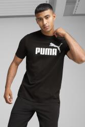 PUMA Puma, Essentials 2 kerek nyakú logómintás póló, Fekete, Törtfehér, S (684708-01-S)