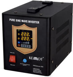 KEMOT szinuszos szünetmentes tápegység, akkumulátor nélkül - 12v / 300w / fekete (URZ3404B)
