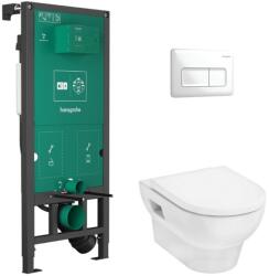 Hansgrohe GladeLake S Teljes WC-szett falsík al. öbl. rendsz, iFrame Original Q nyomólap, GladeLake WC-ülőke, fehér 60301 (60301450)