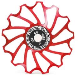 Enlee Speed ipari csapágyas váltógörgő, alumínium, 1db, kerámia csapágy, 13T, piros