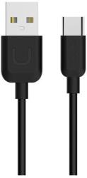 USAMS u-turn adatkábel, usb - type-c, 2a, gyorstöltő, 100cm, fekete (TCUSBXD01)