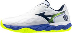Mizuno Wave Enforce Court Clay White/Dazzling Blue/Lightning Férfiteniszcipő EUR 42, 5