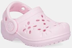 Crocs papucs CLASSIC FLORAL CUT OUT CLOG KIDS - rózsaszín 24/25