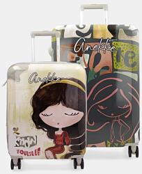 ANEKKE MUSE kis négykerekű, és közepes bővíthető bőröndszett 42594-002 - taskaweb