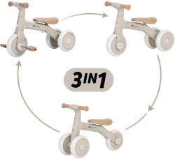 Petite&Mars PETITE&MARS Multifunkciós tricikli 3v1 Bingo Ivory White - vital24