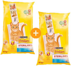 Friskies Steril Száraz Macskatáp (Lazac és Zöldségek) - 2x10 kg