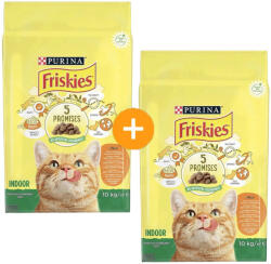 Friskies Indoor Száraz Macskatáp (Csirke, Pulyka és Zöldségek) - 2x10 kg