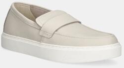 Calvin Klein bőr mokaszin MOCCASIN LTH UNLINED - bézs Férfi 43