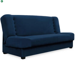 Mebel Elite Ágyazható kanapé sötétkék színben, velúr kárpittal PIANO