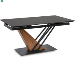 Mebel Elite Kihúzható kerámia étkezőasztal 160-220 cm méretben, fekete márvány/dió színben REX