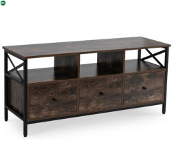 Mebel Elite TV-szekrény 120 cm méretben, fiókos kivitelben, rusztikus tölgy színben ZONE