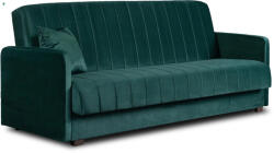 Mebel Elite Dönthető kanapé zöld színben, bársony kárpittal, PORTO
