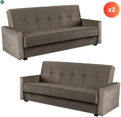 Mebel Elite 2 db-os szett, ágyazható kanapé bézs színben ALUNA