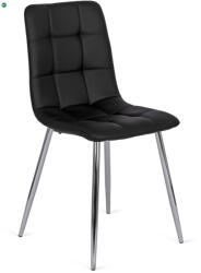 Mebel Elite Szék fekete színben, műbőr kárpitozással. ENZO