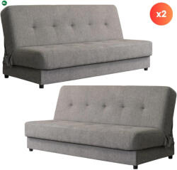 Mebel Elite 2 db-os szett, ágyazható kanapé szürke színben ARUBA