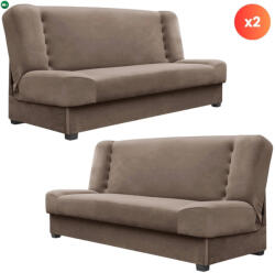 Mebel Elite 2 db-os szett, ágyazható kanapé bézs színben PIANO