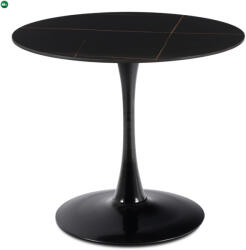 Mebel Elite Kerámia étkezőasztal 89 cm méretben, fekete színben SANDER