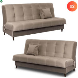 Mebel Elite 2 db-os szett, ágyazható kanapé bézs színben LIMA